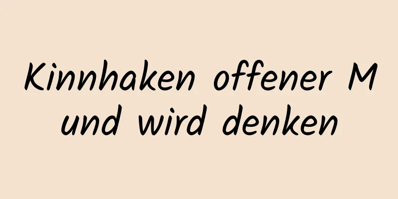 Kinnhaken offener Mund wird denken