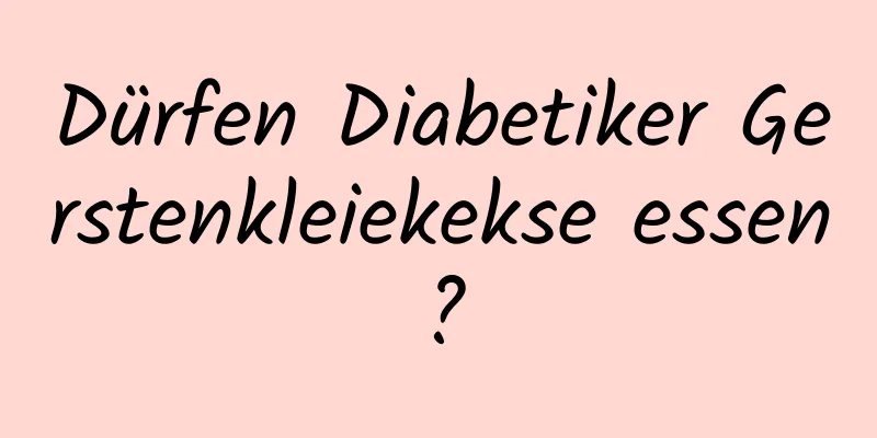 Dürfen Diabetiker Gerstenkleiekekse essen?