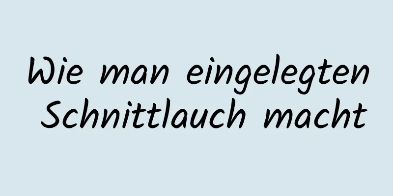 Wie man eingelegten Schnittlauch macht