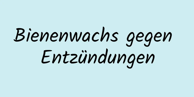 Bienenwachs gegen Entzündungen