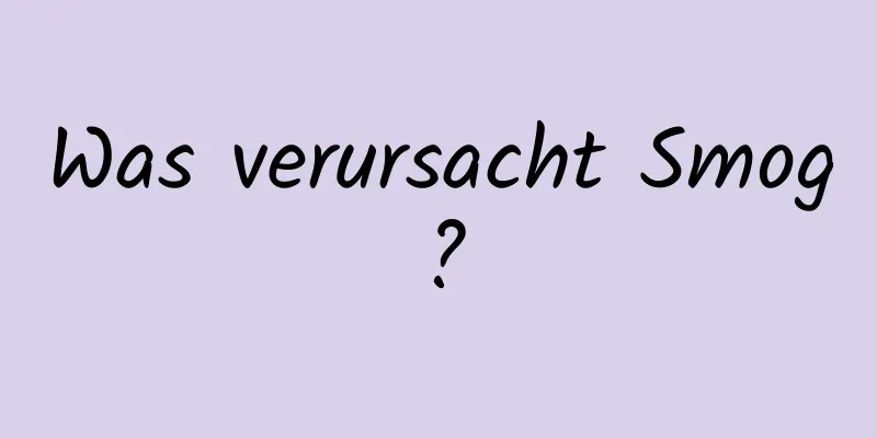 Was verursacht Smog?