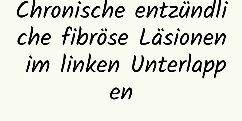 Chronische entzündliche fibröse Läsionen im linken Unterlappen