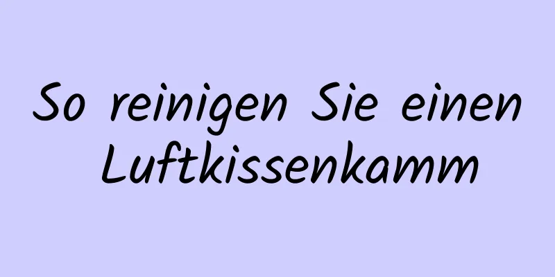 So reinigen Sie einen Luftkissenkamm