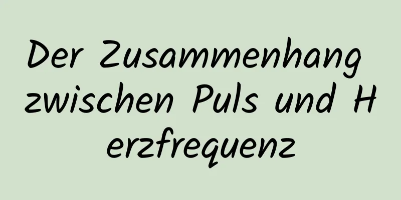 Der Zusammenhang zwischen Puls und Herzfrequenz