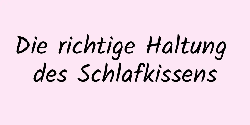 Die richtige Haltung des Schlafkissens