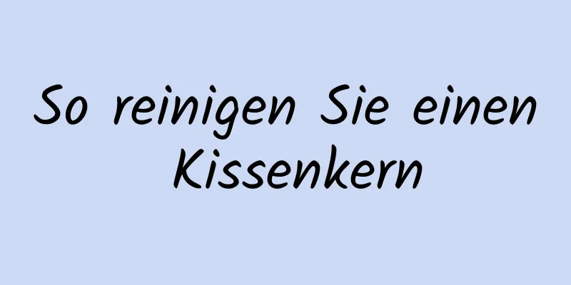 So reinigen Sie einen Kissenkern