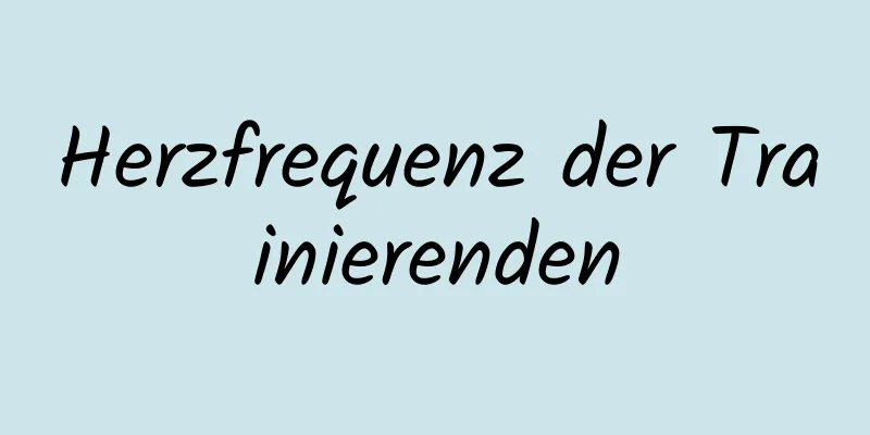 Herzfrequenz der Trainierenden