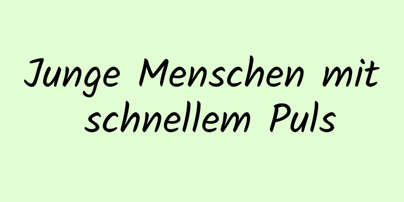 Junge Menschen mit schnellem Puls