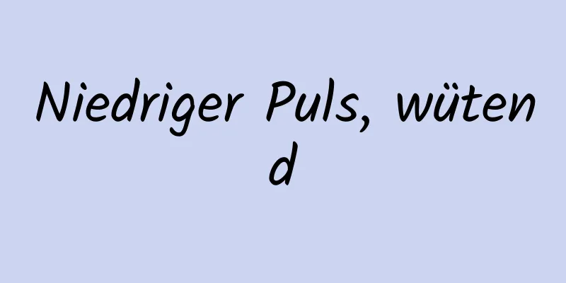 Niedriger Puls, wütend