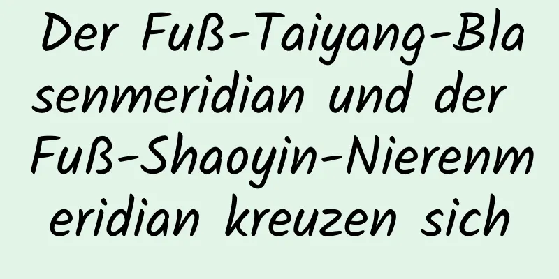 Der Fuß-Taiyang-Blasenmeridian und der Fuß-Shaoyin-Nierenmeridian kreuzen sich