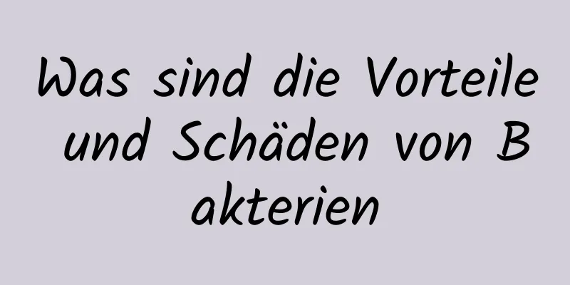 Was sind die Vorteile und Schäden von Bakterien