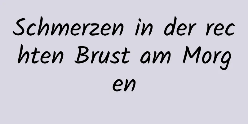 Schmerzen in der rechten Brust am Morgen