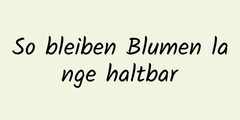 So bleiben Blumen lange haltbar