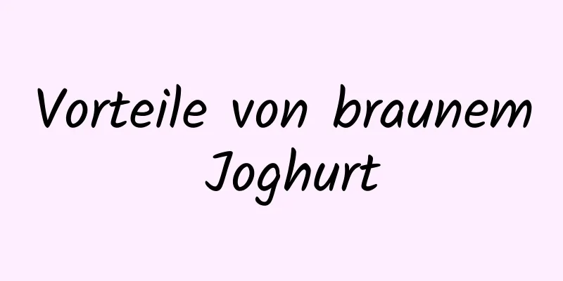 Vorteile von braunem Joghurt