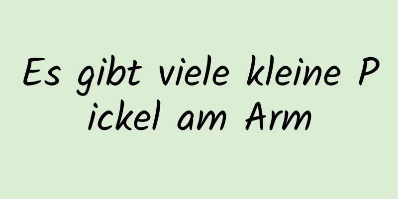 Es gibt viele kleine Pickel am Arm