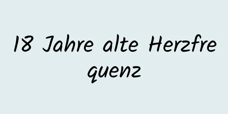 18 Jahre alte Herzfrequenz