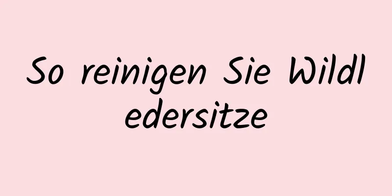 So reinigen Sie Wildledersitze
