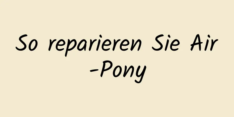 So reparieren Sie Air-Pony