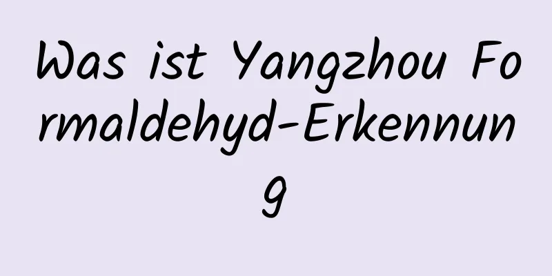 Was ist Yangzhou Formaldehyd-Erkennung