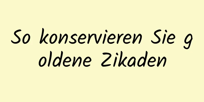 So konservieren Sie goldene Zikaden