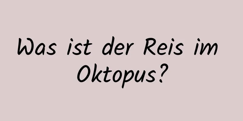 Was ist der Reis im Oktopus?