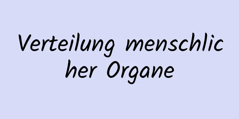 Verteilung menschlicher Organe