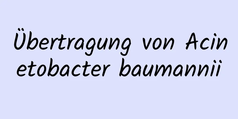 Übertragung von Acinetobacter baumannii