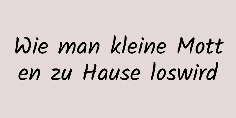 Wie man kleine Motten zu Hause loswird