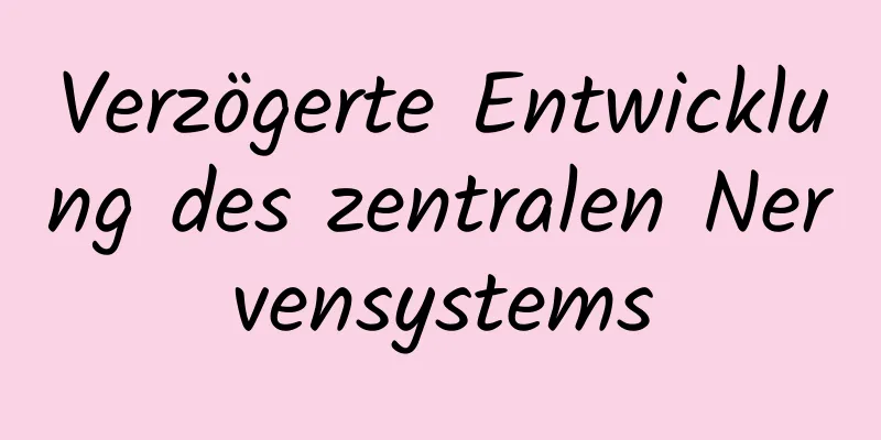 Verzögerte Entwicklung des zentralen Nervensystems