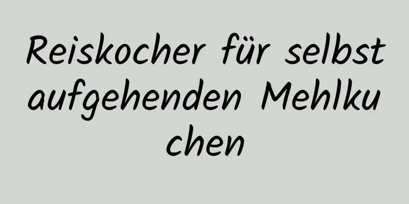 Reiskocher für selbstaufgehenden Mehlkuchen