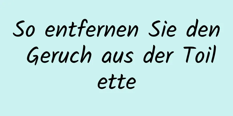 So entfernen Sie den Geruch aus der Toilette