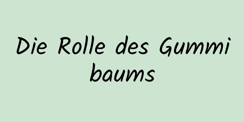 Die Rolle des Gummibaums
