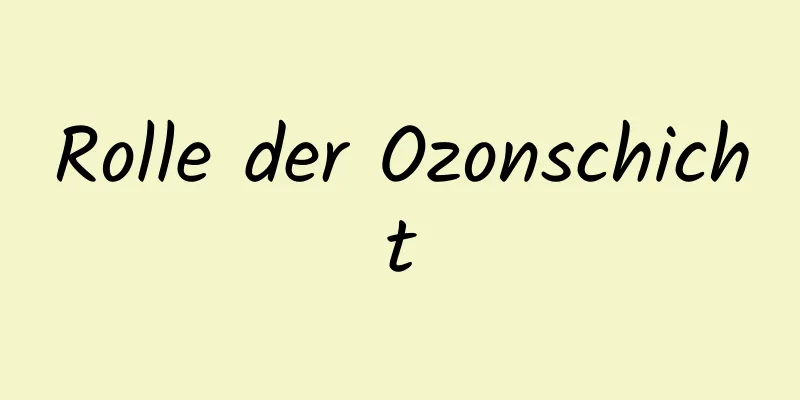 Rolle der Ozonschicht