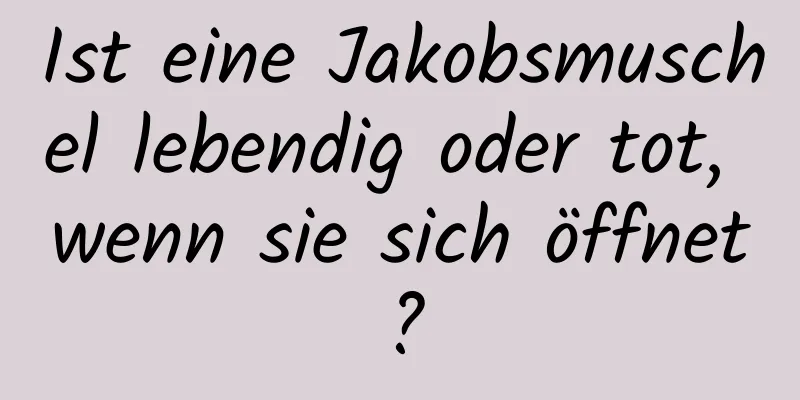 Ist eine Jakobsmuschel lebendig oder tot, wenn sie sich öffnet?