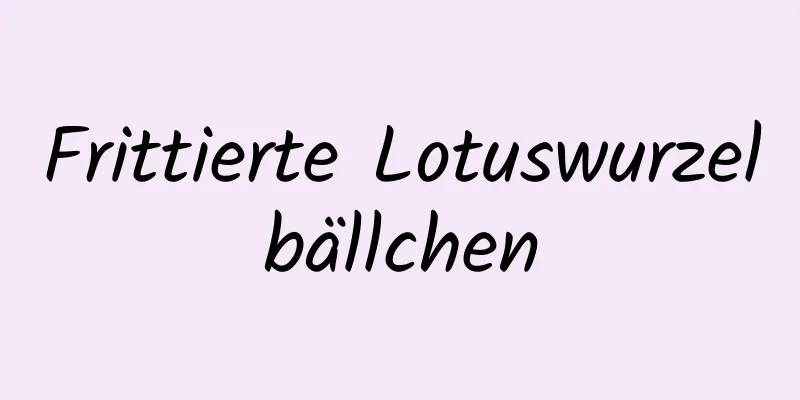 Frittierte Lotuswurzelbällchen