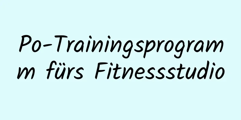 Po-Trainingsprogramm fürs Fitnessstudio