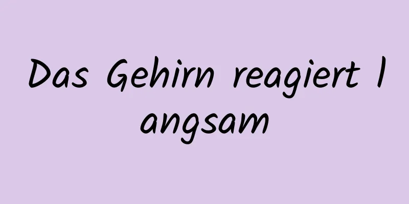 Das Gehirn reagiert langsam
