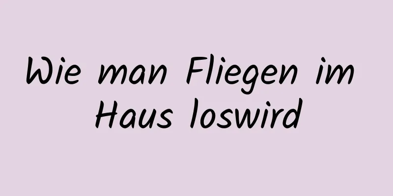 Wie man Fliegen im Haus loswird