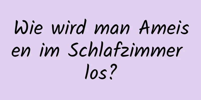 Wie wird man Ameisen im Schlafzimmer los?