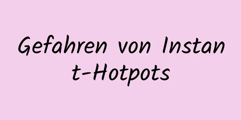 Gefahren von Instant-Hotpots