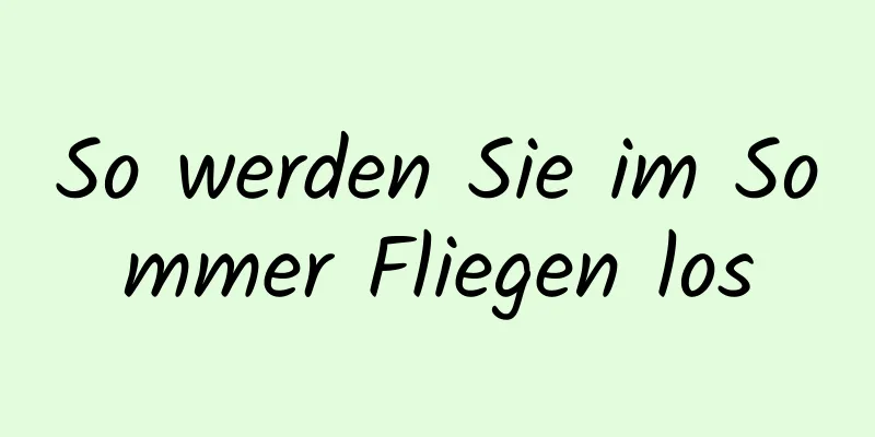 So werden Sie im Sommer Fliegen los