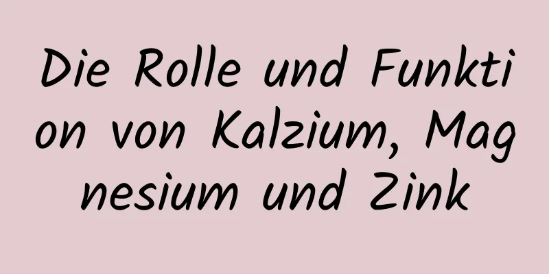 Die Rolle und Funktion von Kalzium, Magnesium und Zink