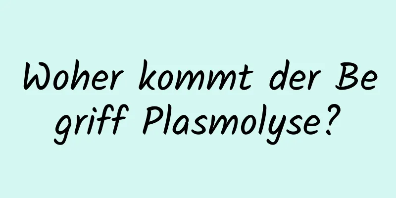 Woher kommt der Begriff Plasmolyse?