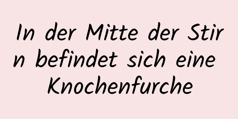 In der Mitte der Stirn befindet sich eine Knochenfurche