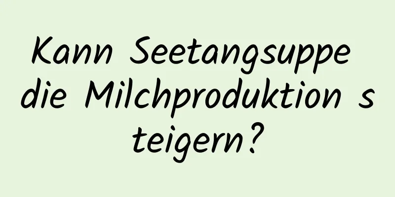 Kann Seetangsuppe die Milchproduktion steigern?
