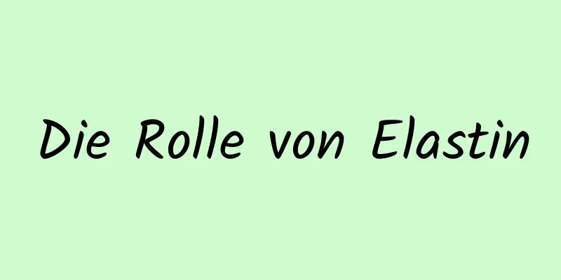Die Rolle von Elastin