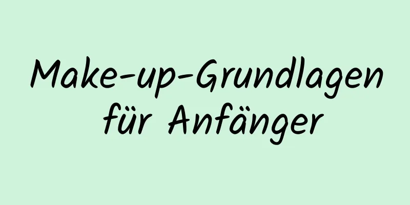 Make-up-Grundlagen für Anfänger