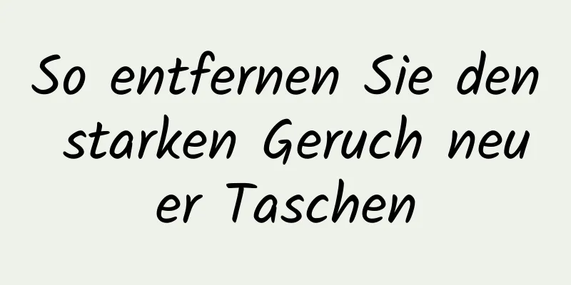 So entfernen Sie den starken Geruch neuer Taschen