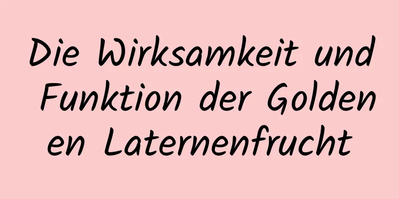 Die Wirksamkeit und Funktion der Goldenen Laternenfrucht