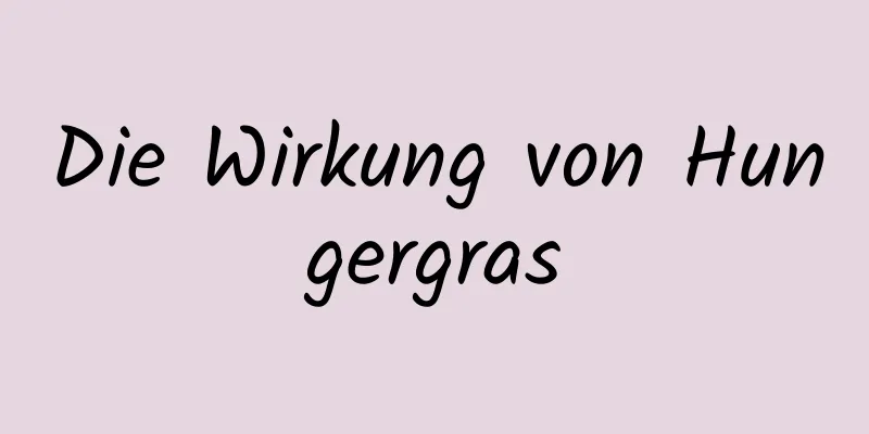 Die Wirkung von Hungergras